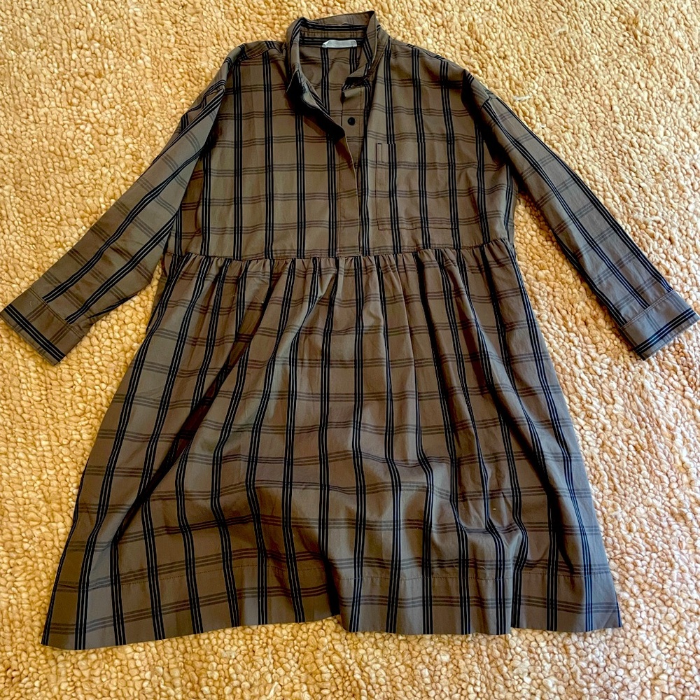 Everlane The Field Mini Dress in Mocha, Medium